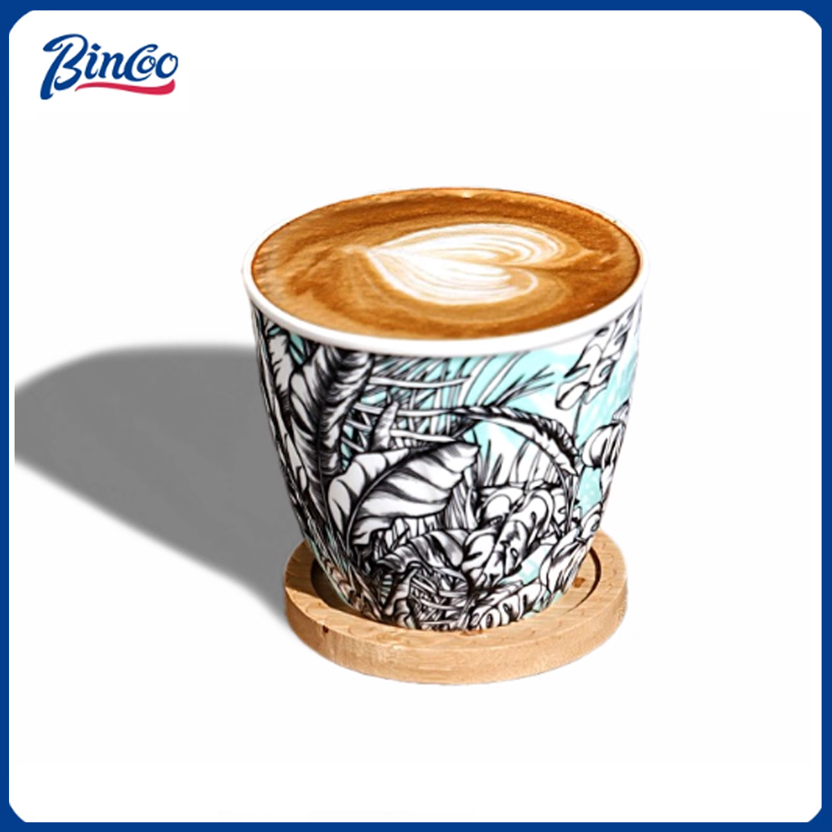 Coffee Tea Latte - แก้วกาแฟเซรามิก BINCOO ลายดอกไม้ป่าสุดสร้างสรรค์ สำหรับลาเต้ เอสเพรสโซ ชา