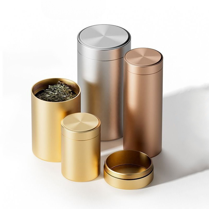 Coffee Tea And Sugar Canisters - ขวดสแตนเลสกันน้ำขนาดเล็กแบบใหม่ สำหรับเก็บถั่ว ลูกอม อาหาร กระป๋องชา กล่องโลหะ