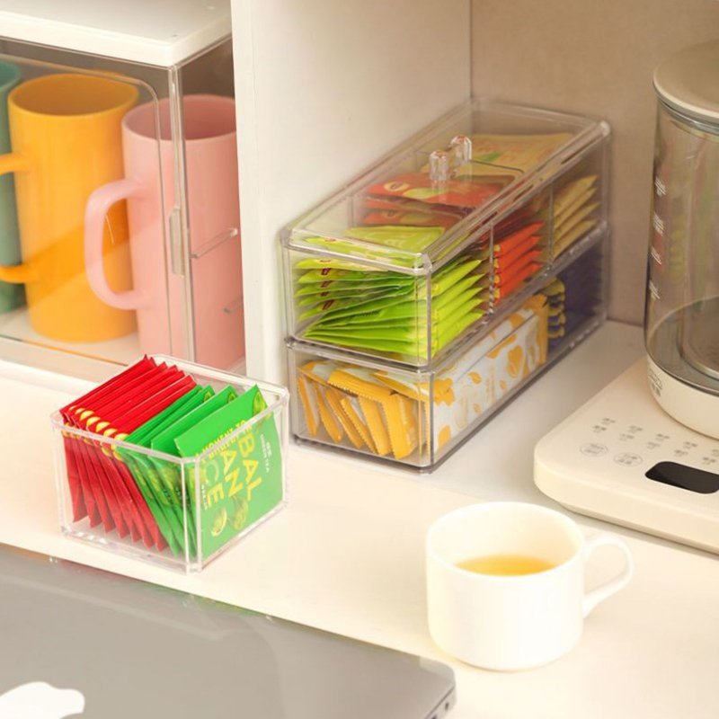 Coffee Tea And Sugar Canisters - ถุงใส่น้ำตาลที่เก็บชาถังขยะสำหรับจัดระเบียบในสำนักงานถังขยะแบบแบ่งช่องใส่ของพร้อมกล่องใส