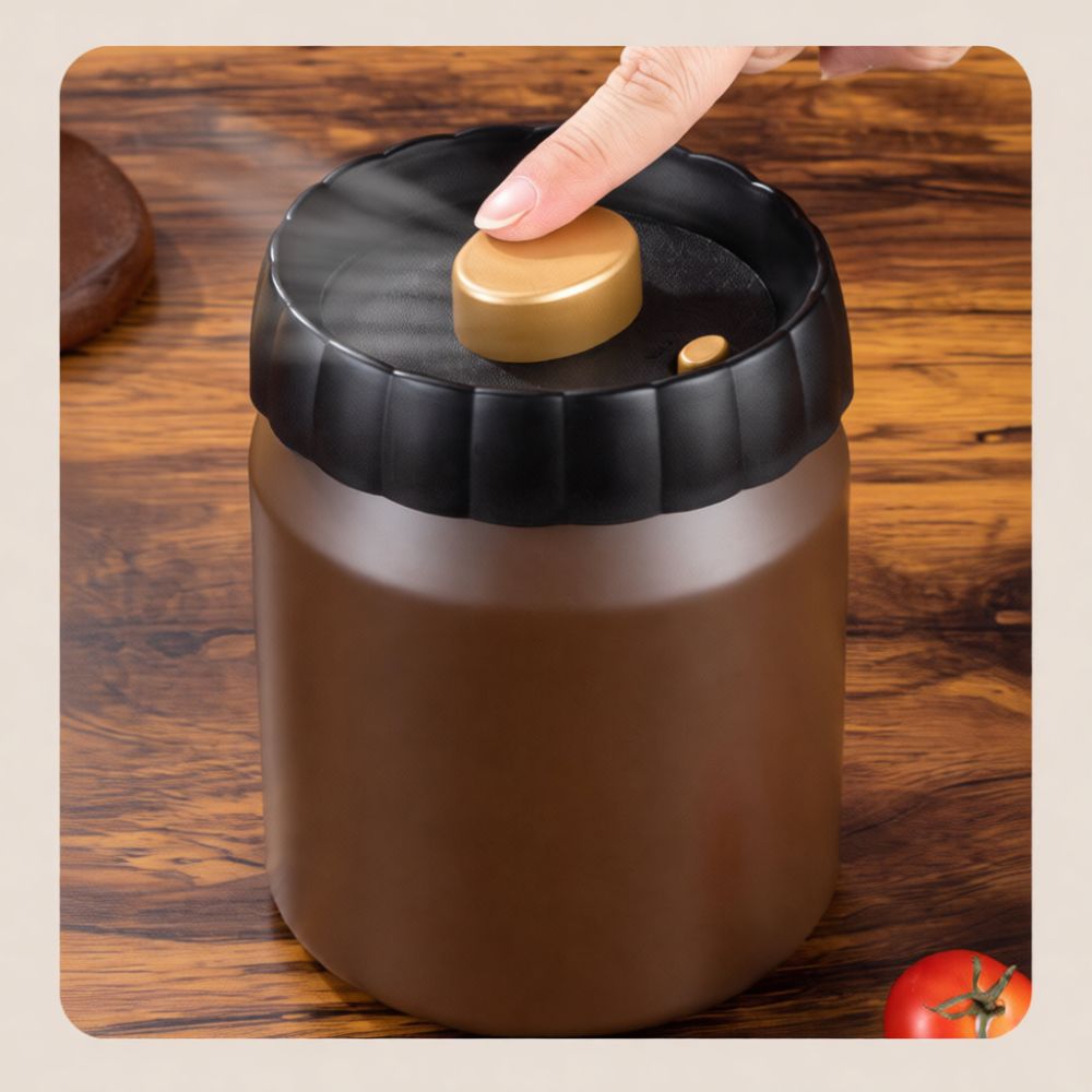 Coffee Tea Bean Leaf - กระปุกเก็บเมล็ดกาแฟสุญญากาศ สแตนเลส 304 ภาชนะเก็บอาหาร สมุนไพร ชา