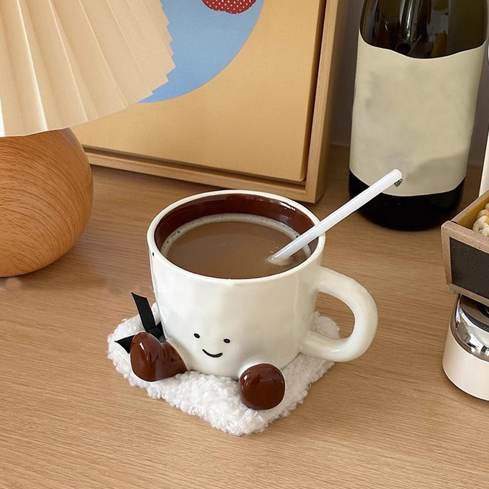 Coffee Tea And Cocoa - แก้วกาแฟตลกน่ารัก แก้วเซรามิกสำหรับใช้ในบ้าน ครัว สำหรับดื่มกาแฟ ชา ไวน์
