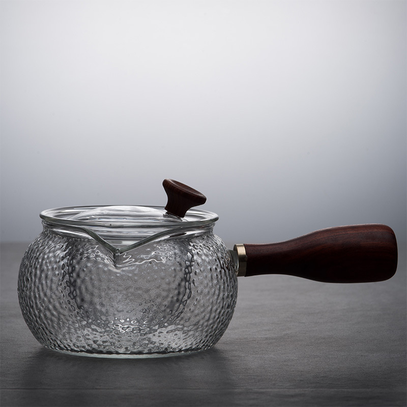 Coffee Tea Jug - ญี่ปุ่นรูปแบบค้อน Hammer แก้วกาน้ำชาด้านข้างจับความร้อนทนตาข่ายชงชาพร้อมฝาปิดเดือดชา Puer กาต้มน้ำกาต้มน้ำ