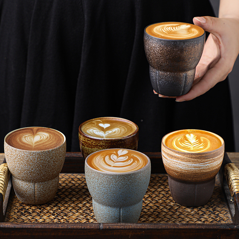 Coffee Tea Japan - สไตล์ญี่ปุ่นเครื่องปั้นดินเผาหยาบถ้วยกาแฟ Retro เซรามิค Kung Fu ชาถ้วยเจ้าของถ้วยชาสํานักงานและบ้านถ้วยน้ํา