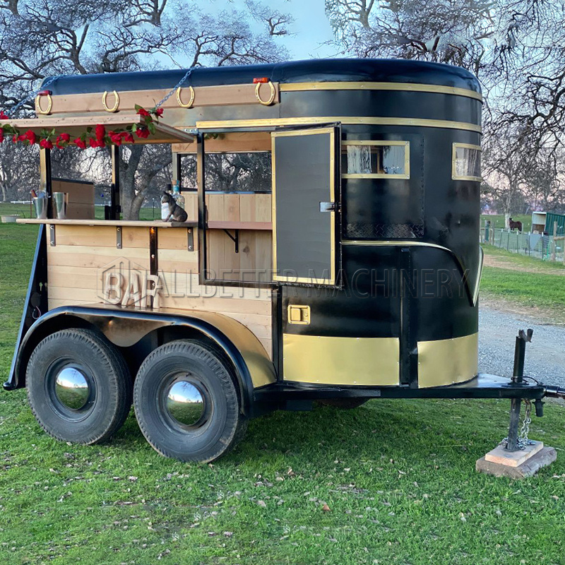 Coffee Tea Van - Allbetter กลางแจ้งมือถือ Retro พิซซ่า Trailer ไอศกรีมชากาแฟหยอดเหรียญรถเข็น