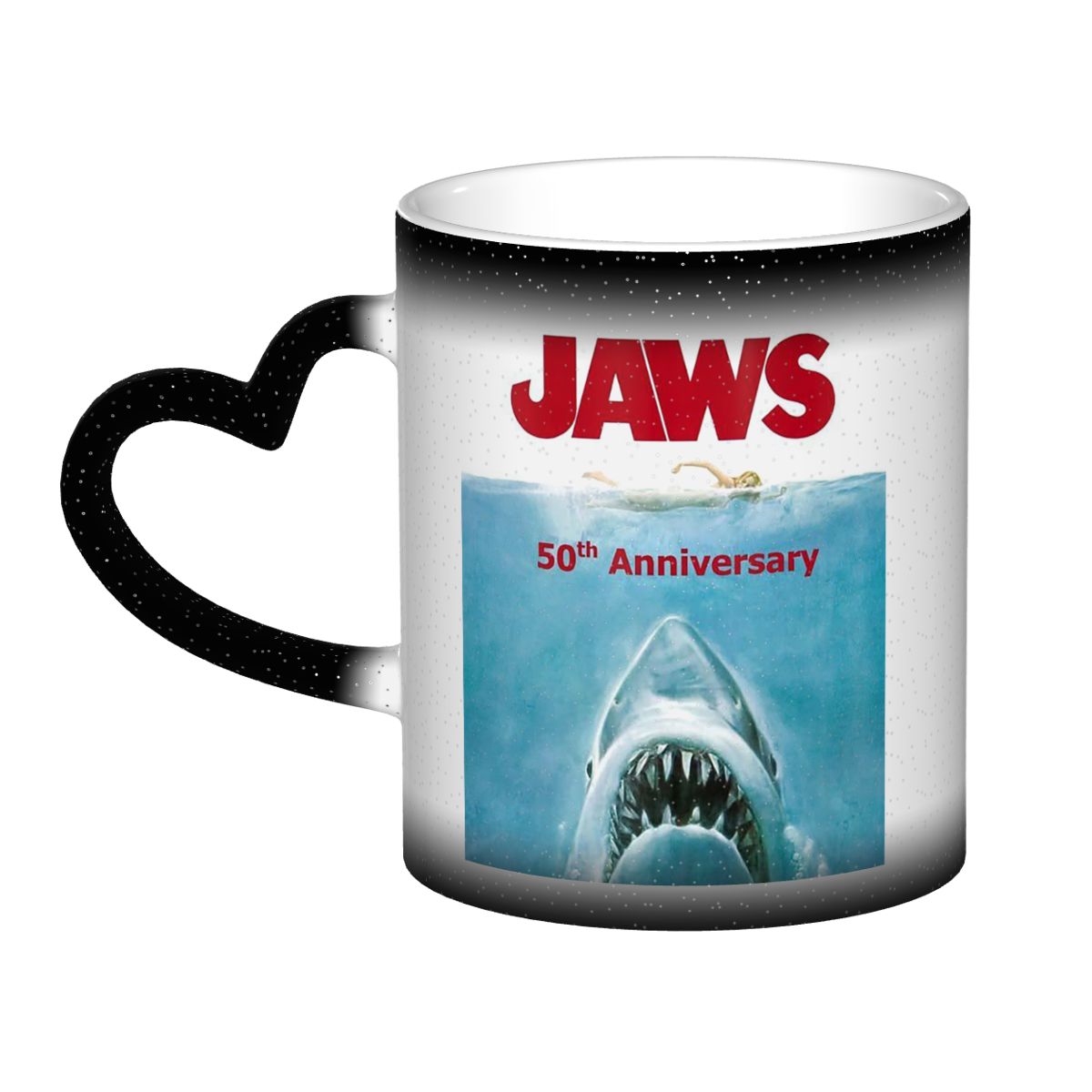Coffee Tea Logo - แก้วเซรามิกพิมพ์โลโก้ฉลองครบรอบ 50 ปี Jaws แก้วกาแฟ แก้วชา