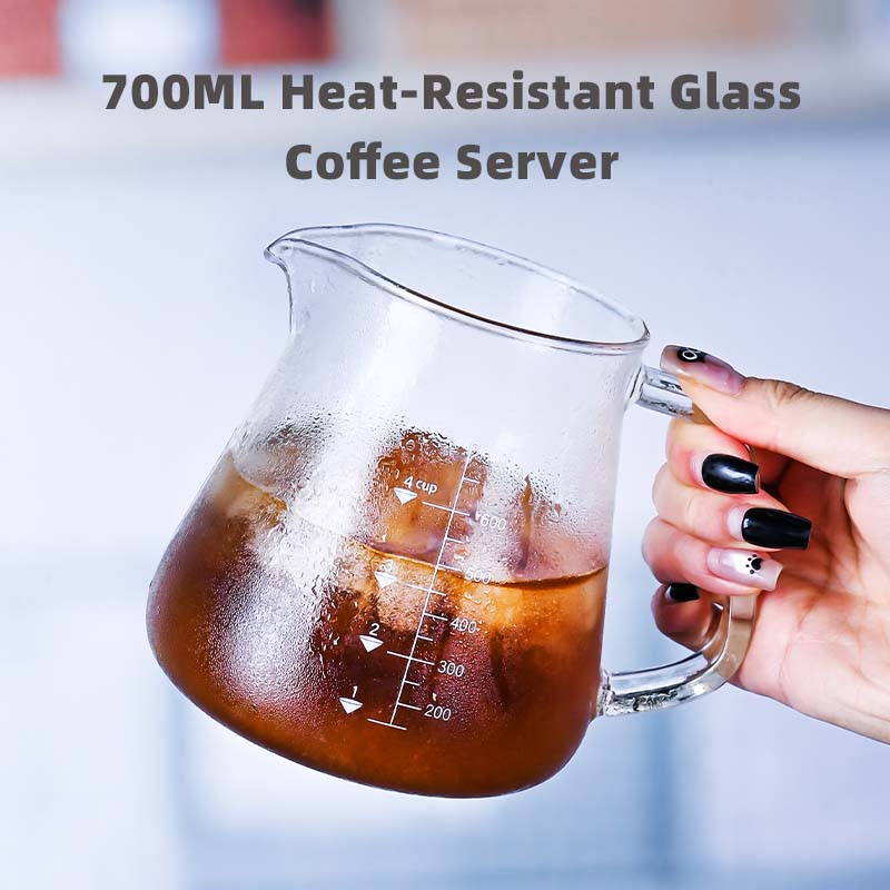 Coffee And Tea Bar - ชุดกาแฟดริปและกาน้ำชาแก้วโบโรซิลิเกตคุณภาพสูง 700 มล. พร้อมกาน้ำร่วมดื่ม
