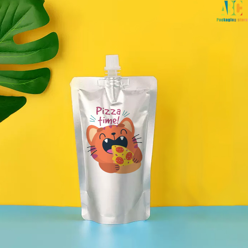 Coffee Tea Logo - ถุงพวยอลูมิเนียมฟอยล์พร้อมโลโก้พิมพ์ที่กําหนดเอง, ยืน, เครื่องดื่ม, เครื่องดื่มชานม, น้ําซอสกาแฟ, หัวดูด