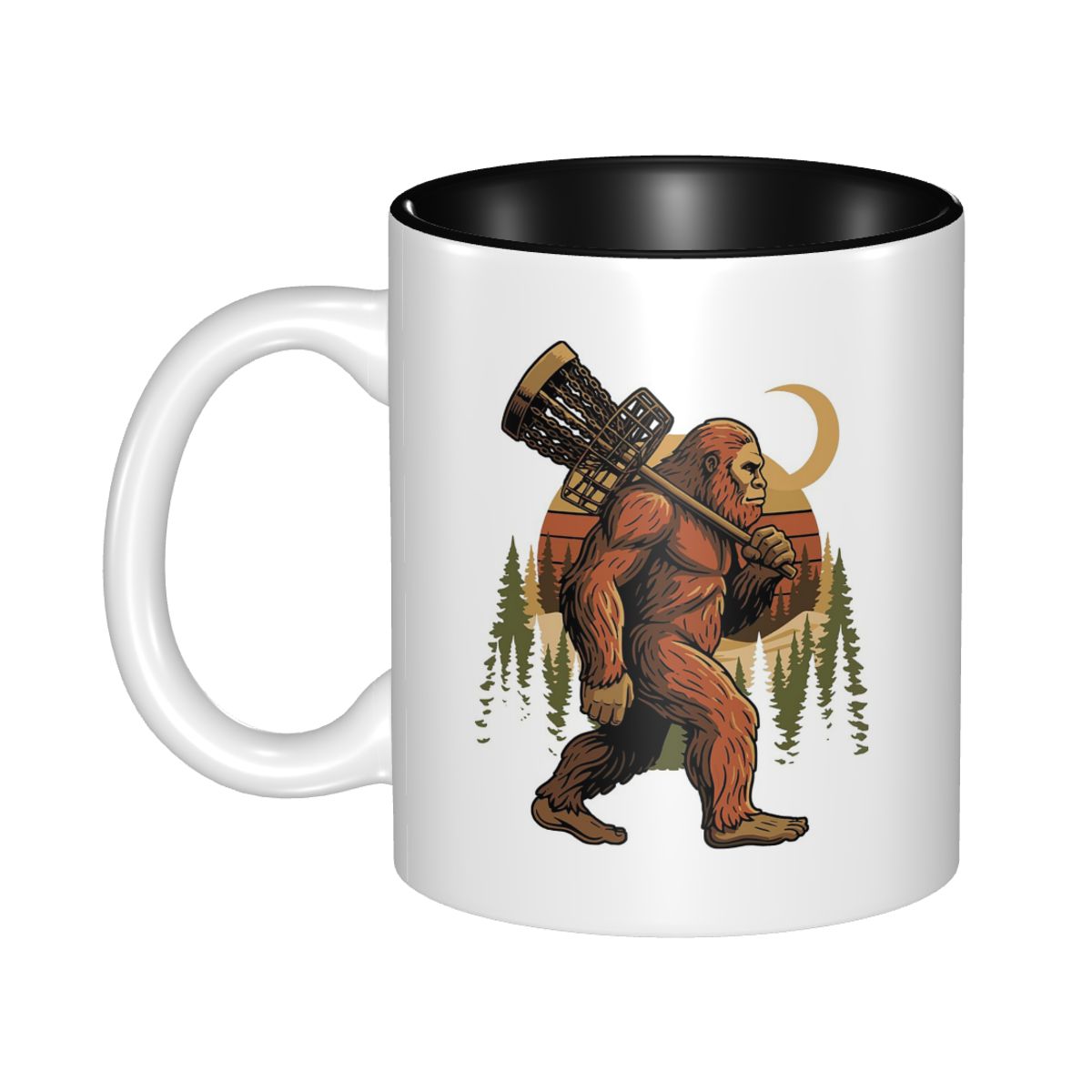 Coffee Tea Gift Basket - แก้วกาแฟเซรามิกลาย Bigfoot Disc Golf Basket Walker