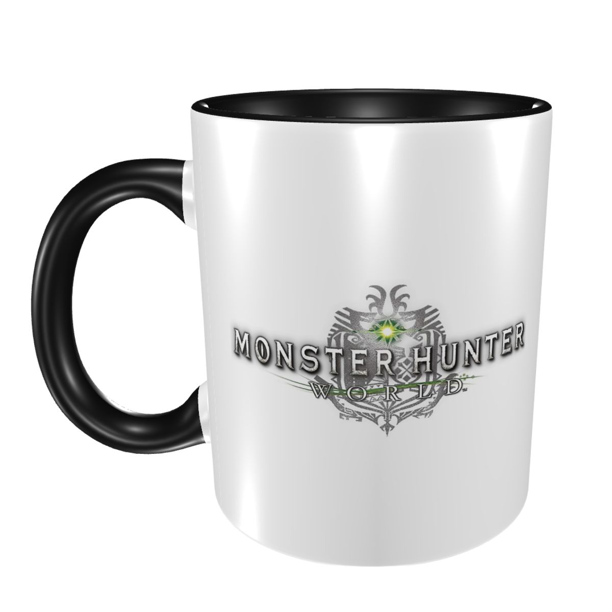 Coffee Tea Logo - มอนสเตอร์ฮันเตอร์เวิลด์โลโก้แก้วมัคตลกแก้วกาแฟเซรามิกแก้วชาถ้วยนมแก้วน้ำเครื่องดื่มของขวัญสำหรับผู้หญิงผู้ชาย