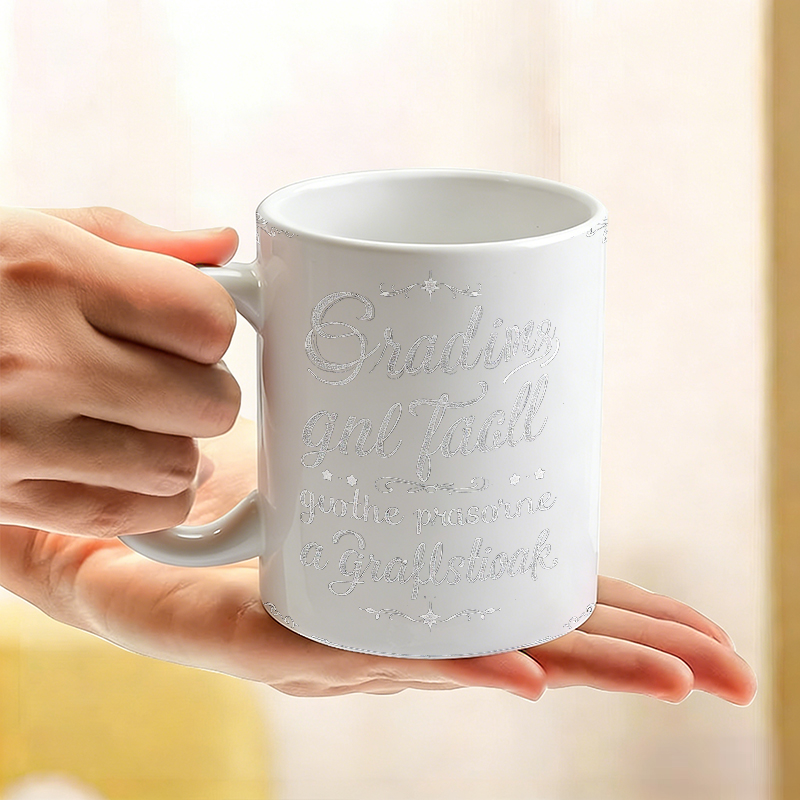 แก้วเซรามิกตกแต่งด้วยลายตัวอัก - Coffee Tea Font บทวิจารณ์และราคา