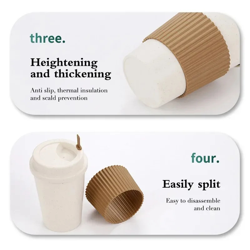 450ML ถ้วยกาแฟพร้อมฝาปิดฟางข้า - Coffee Tea Essentials บทวิจารณ์และราคา