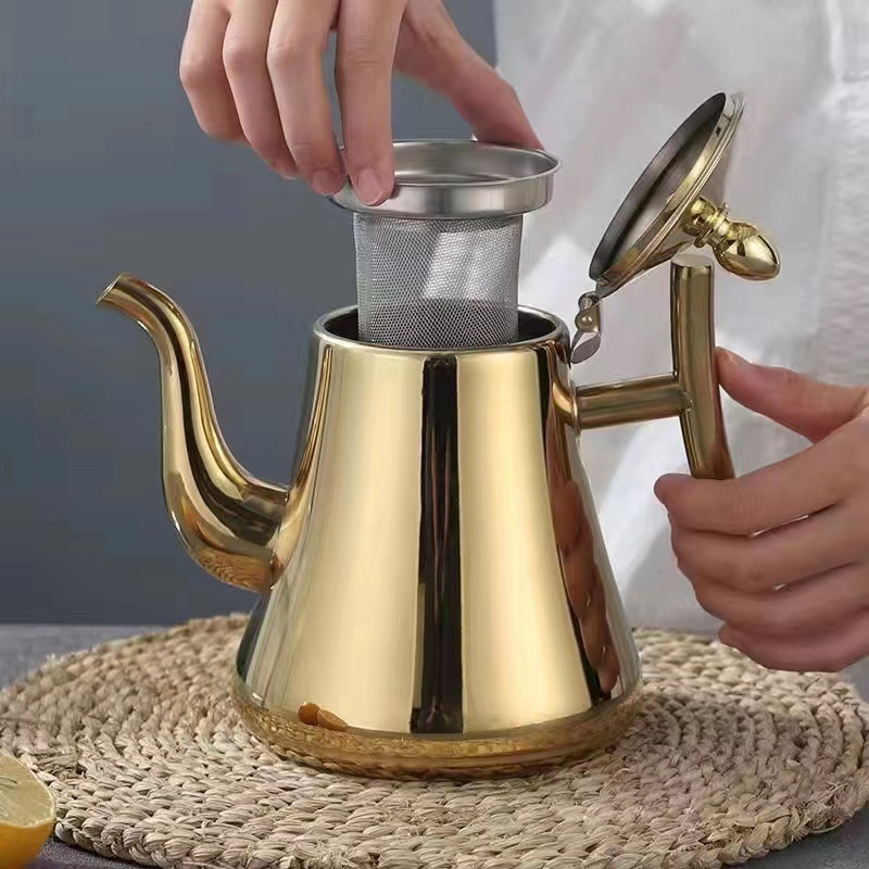 กาน้ำชาสแตนเลสขัดเงาขนาด 1 ลิต - Coffee Tea Leaf บทวิจารณ์และราคา