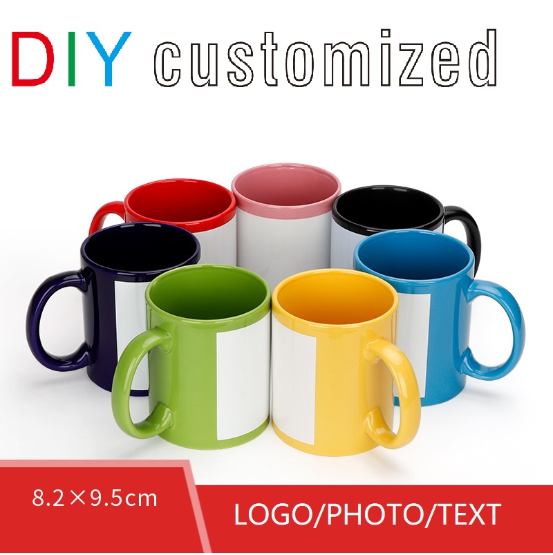 ถ้วยสีดํา DIY โลโก้เซรามิค 350 - Coffee Tea Logo บทวิจารณ์และราคา