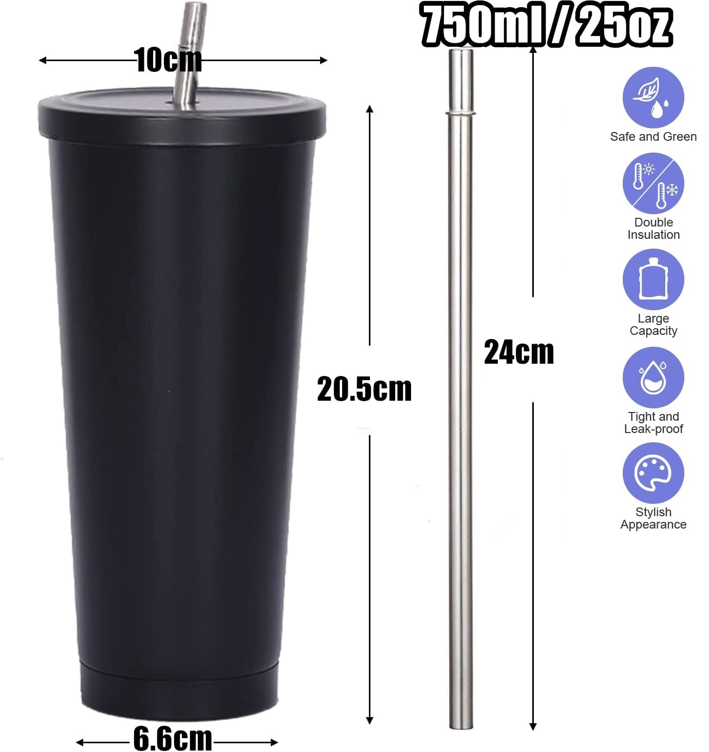 แก้วน้ำเก็บความเย็นสองชั้น ขนา - Coffee Tea Essentials บทวิจารณ์และราคา
