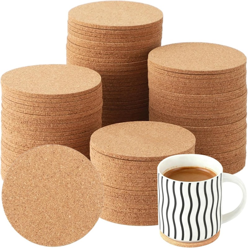 ที่รองแก้วไม้ก๊อกทรงกลมธรรมชาต - Coffee And Tea Bar บทวิจารณ์และราคา