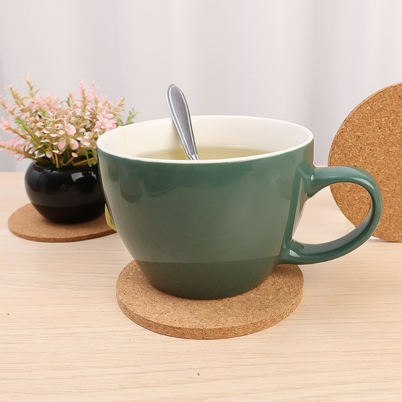 ที่รองแก้วไม้ก๊อกทรงกลมธรรมชาต - Coffee And Tea Bar บทวิจารณ์และราคา
