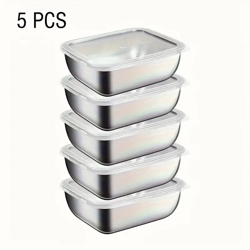 กล่องเก็บอาหารสแตนเลส 5 ชิ้น ก - Tea Coffee Sugar Container บทวิจารณ์และราคา