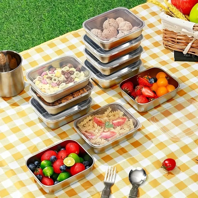 กล่องเก็บอาหารสแตนเลส 5 ชิ้น ก - Tea Coffee Sugar Container บทวิจารณ์และราคา