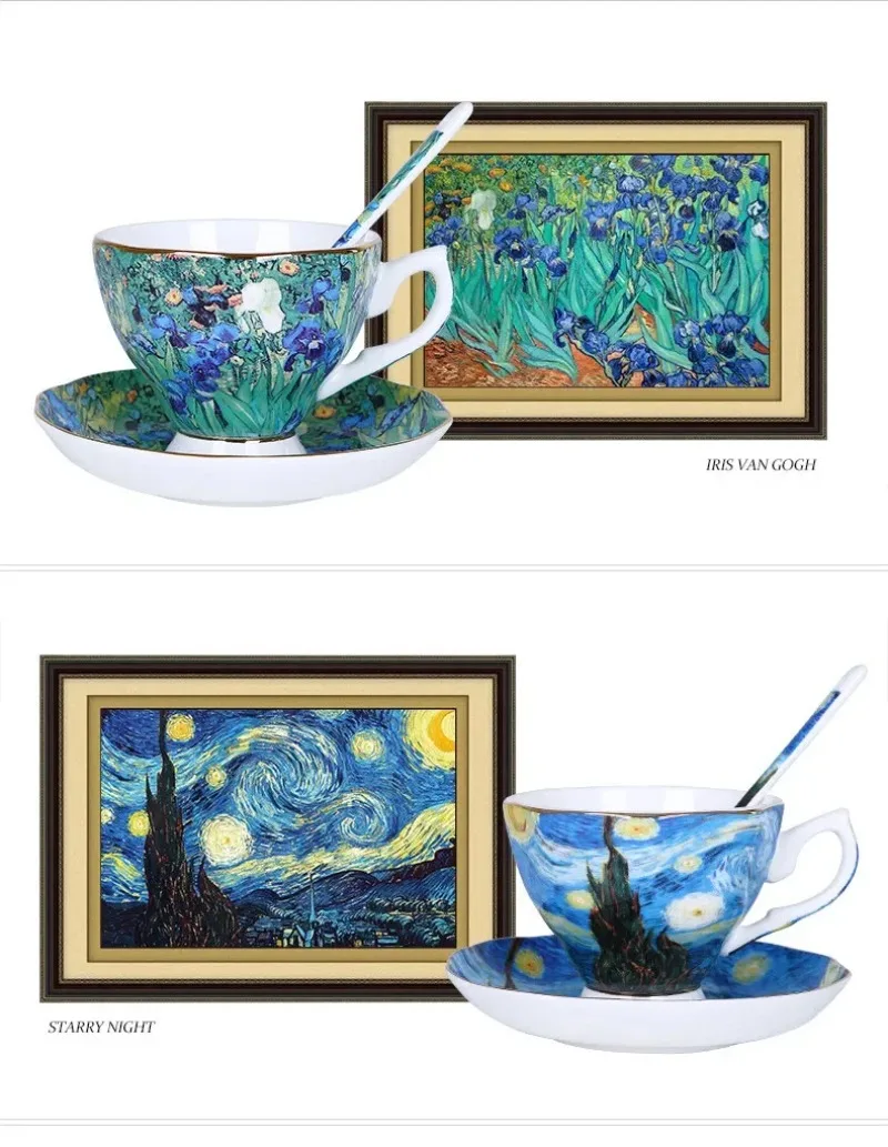 แก้วกาแฟลายภาพวาดศิลปะของแวนโก - Coffee Tea Van บทวิจารณ์และราคา