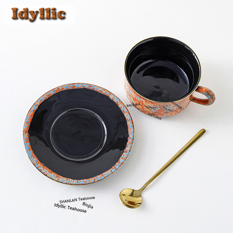 HOYIHM แก้วกาแฟลายหมึกกระเซ็น  - Coffee Tea Drawing บทวิจารณ์และราคา