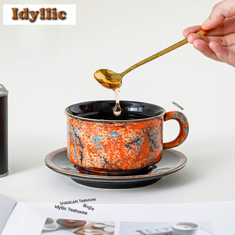 HOYIHM แก้วกาแฟลายหมึกกระเซ็น  - Coffee Tea Drawing บทวิจารณ์และราคา