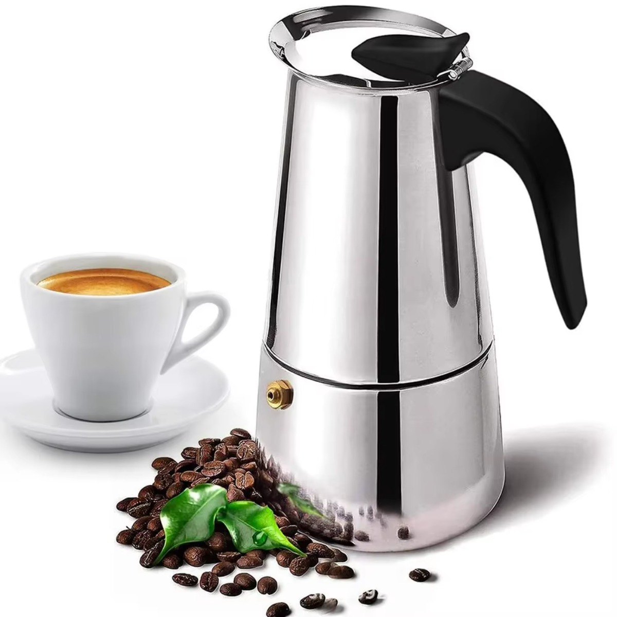 หม้อต้มกาแฟโมคาแบบพกพา สแตนเลส - Coffee Tea Latte บทวิจารณ์และราคา