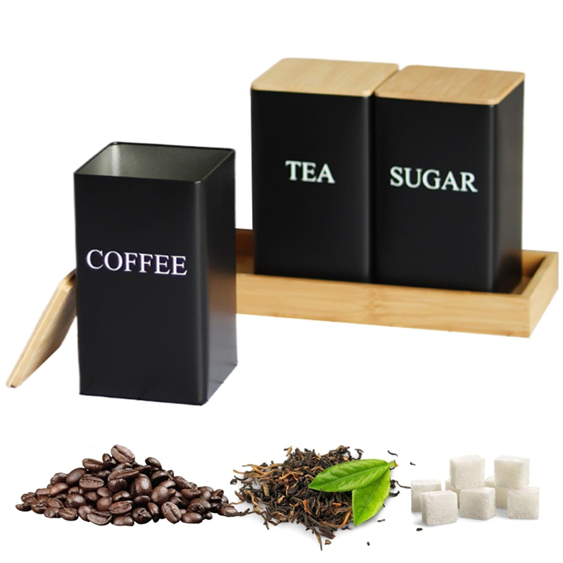 ชุดกระป๋องชา กาแฟ น้ำตาล 3 ชิ้ - Tea Coffee Sugar Container บทวิจารณ์และราคา