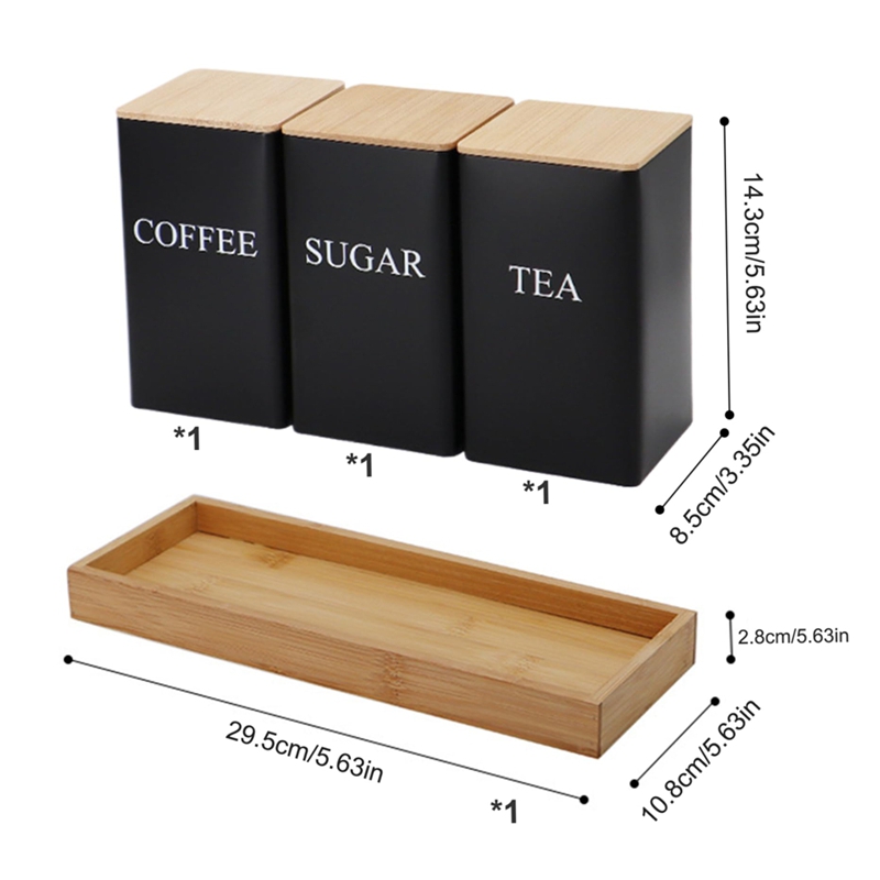 ชุดกระป๋องชา กาแฟ น้ำตาล 3 ชิ้ - Tea Coffee Sugar Container บทวิจารณ์และราคา