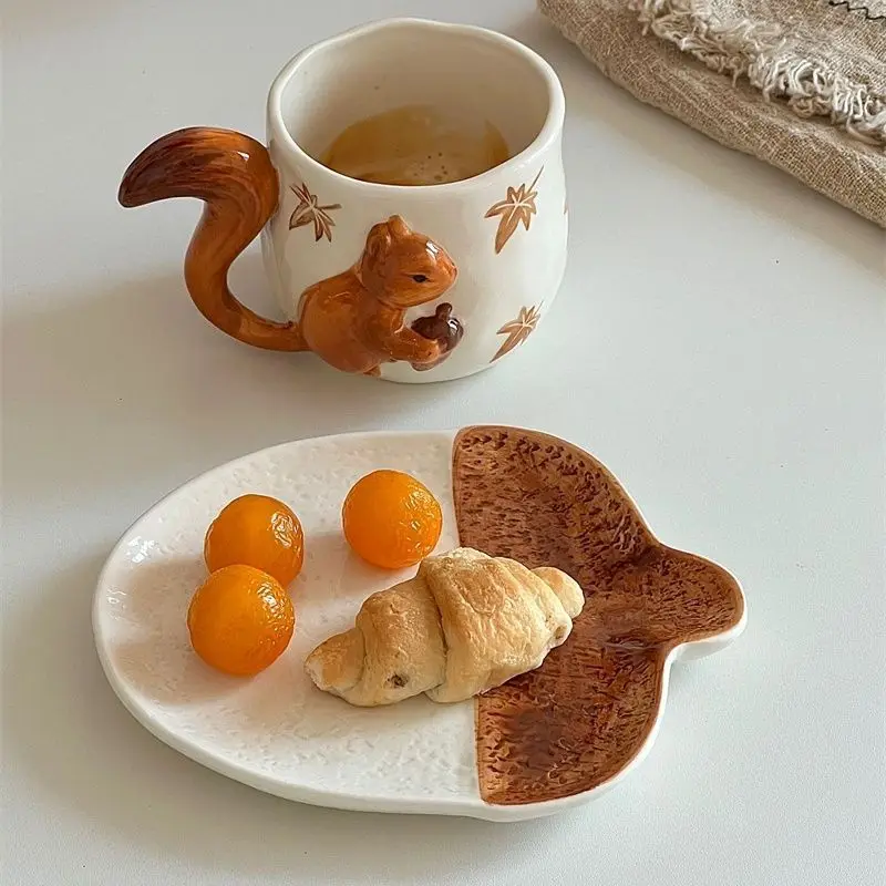 แก้วเซรามิค 3D ลายกระรอกน่ารัก - Coffee Tea Latte บทวิจารณ์และราคา