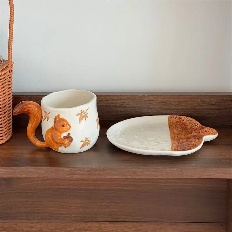 แก้วเซรามิค 3D ลายกระรอกน่ารัก - Coffee Tea Latte บทวิจารณ์และราคา