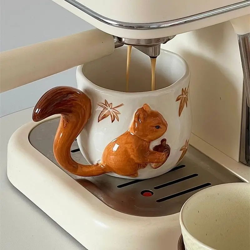 แก้วเซรามิค 3D ลายกระรอกน่ารัก - Coffee Tea Latte บทวิจารณ์และราคา