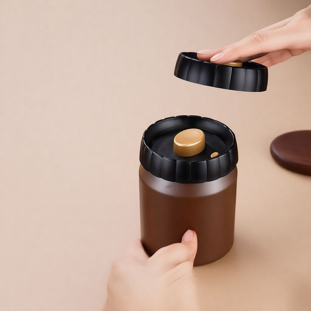 กระปุกเก็บเมล็ดกาแฟสุญญากาศ สแ - Coffee Tea Bean Leaf บทวิจารณ์และราคา