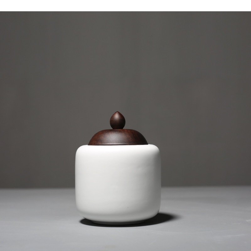 หม้อชาเซรามิคฝาไม้ Porcelain ป - Tea Coffee Sugar Container บทวิจารณ์และราคา