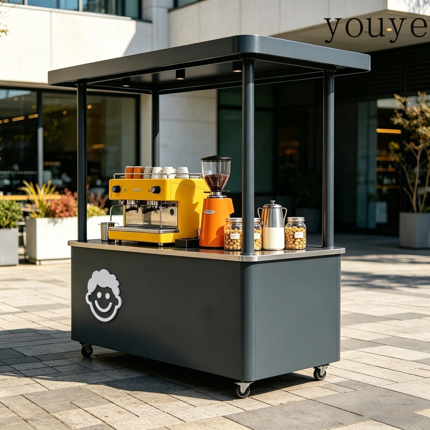 รถเข็นเหล็กดัด eDJ สำหรับร้านก - Coffee Tea Vendor บทวิจารณ์และราคา