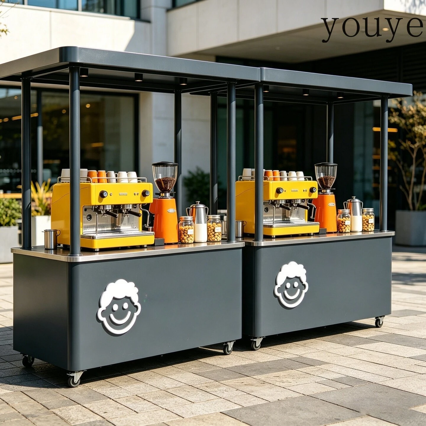 รถเข็นเหล็กดัด eDJ สำหรับร้านก - Coffee Tea Vendor บทวิจารณ์และราคา