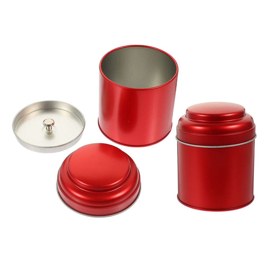 กระปุกเก็บชาโลหะทรงกลม 2 ชิ้น  - Tea Coffee Sugar Container บทวิจารณ์และราคา