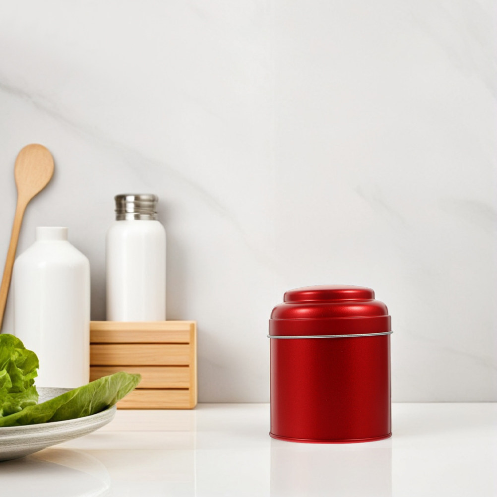 กระปุกเก็บชาโลหะทรงกลม 2 ชิ้น  - Tea Coffee Sugar Container บทวิจารณ์และราคา