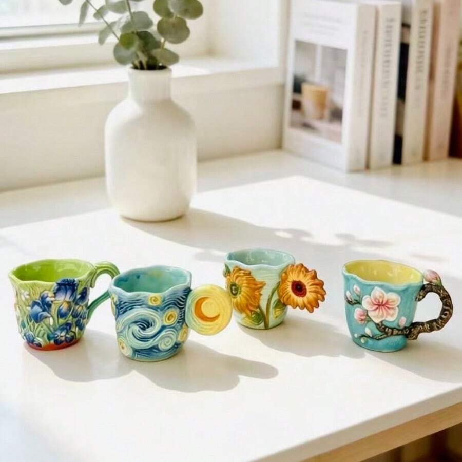 ชุดแก้วกาแฟเซรามิกอิตาลีลายนูน - Coffee Tea Van บทวิจารณ์และราคา