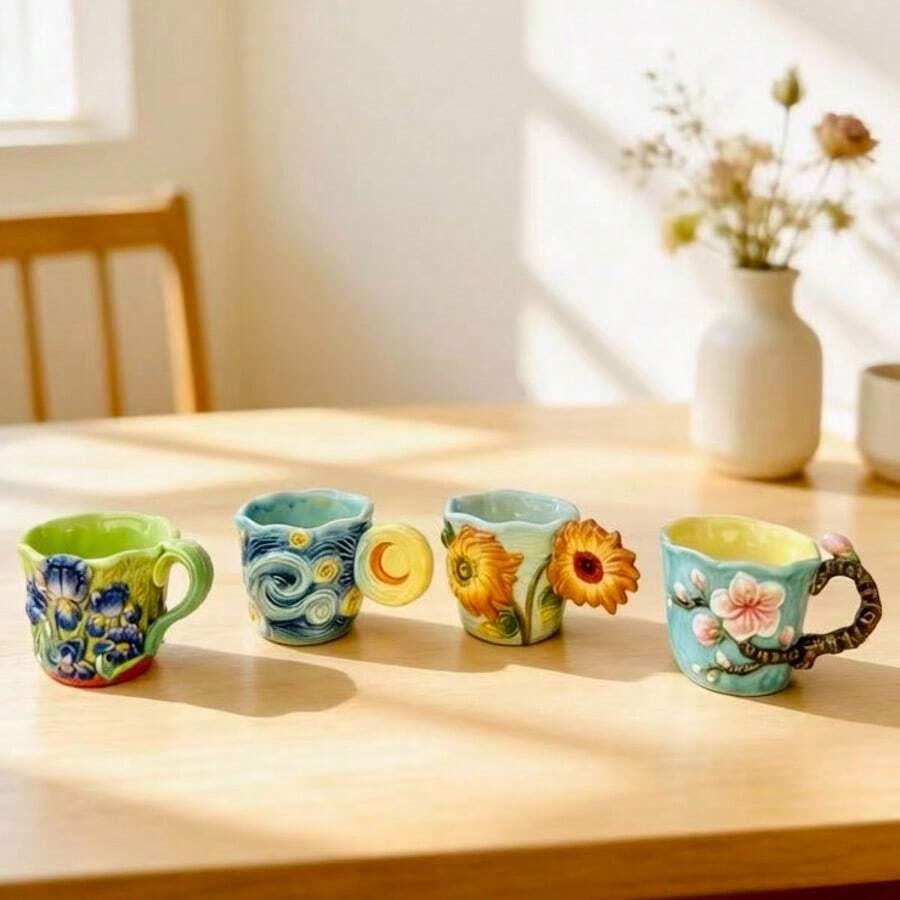 ชุดแก้วกาแฟเซรามิกอิตาลีลายนูน - Coffee Tea Van บทวิจารณ์และราคา