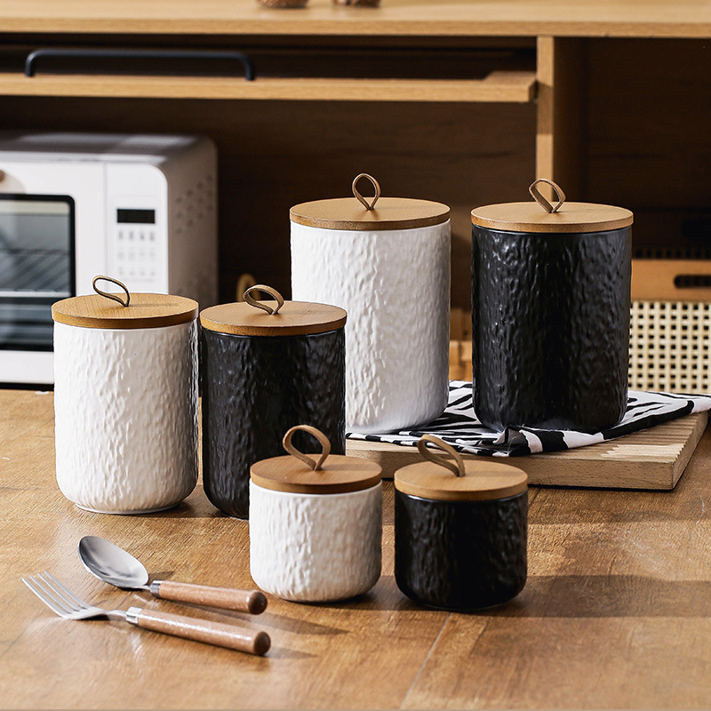 รูปแบบหินเซรามิกถังเก็บชาภาชนะ - Tea Coffee Sugar Container บทวิจารณ์และราคา