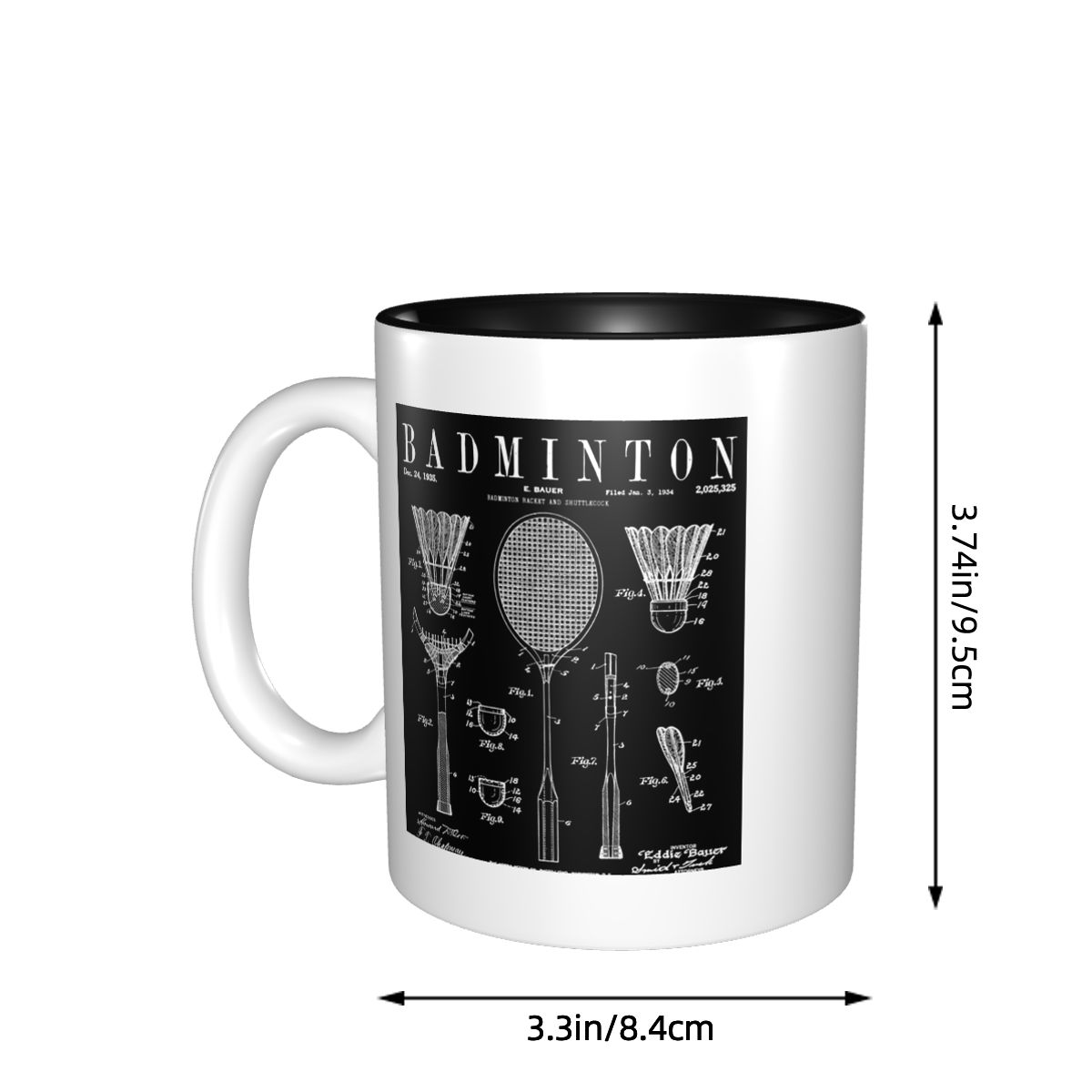 แก้วกาแฟเซรามิคลายวินเทจลายบад - Coffee Tea Drawing บทวิจารณ์และราคา