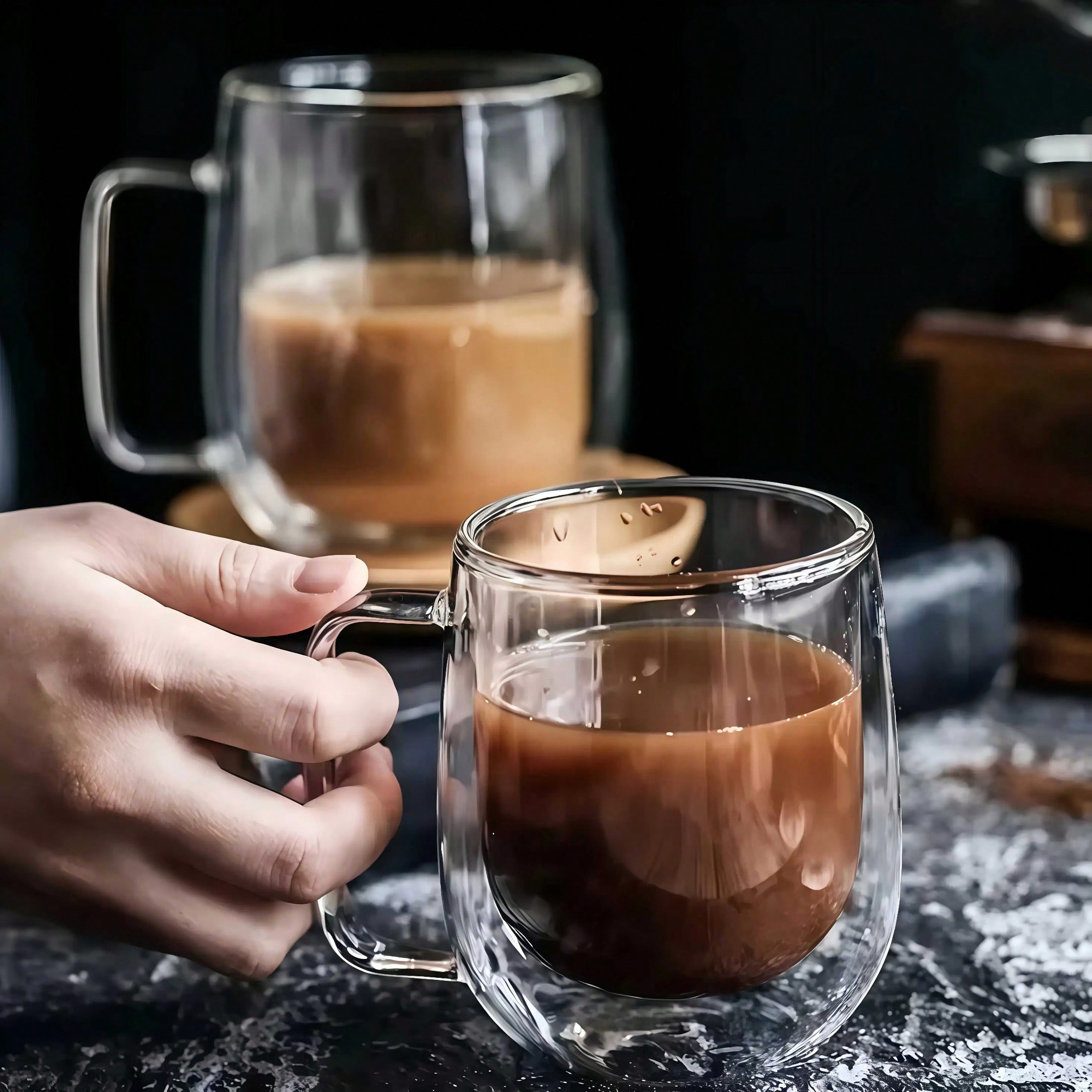ชุดแก้วกาแฟแก้วสองชั้นพร้อมหูจ - Coffee Tea Etc บทวิจารณ์และราคา