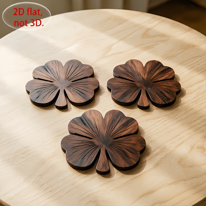 ชุดที่รองแก้วไม้รูปใบโคลเวอร์  - Coffee Tea Essentials บทวิจารณ์และราคา