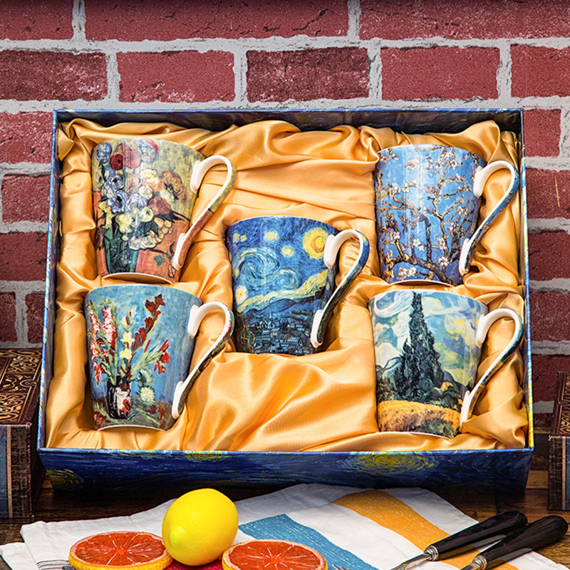 5 ชิ้นชุดกระดูกจีน Van Gogh ภา - Coffee Tea Van บทวิจารณ์และราคา