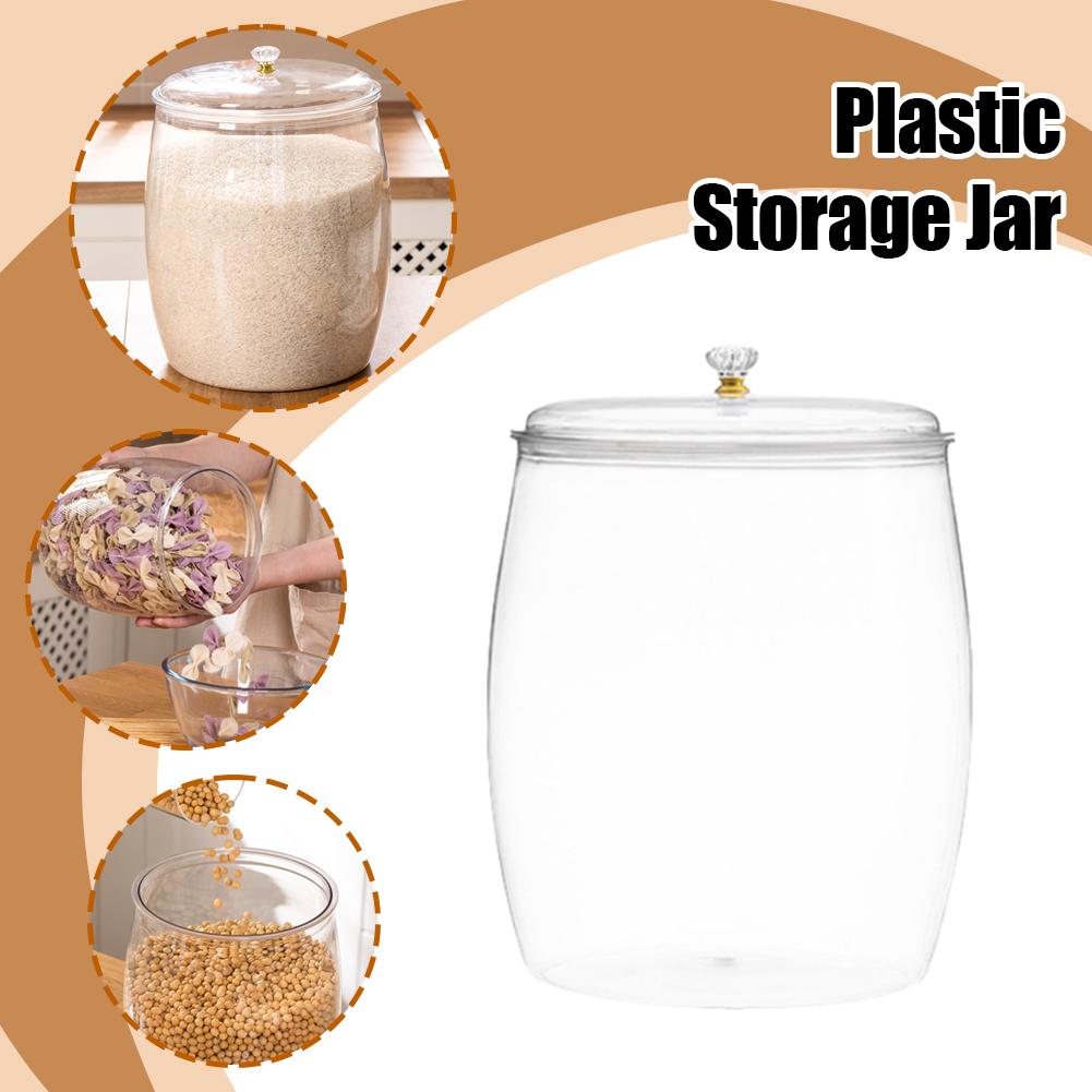 โหลพลาสติกใสขนาดใหญ่พร้อมฝาปิด - Tea Coffee Sugar Container บทวิจารณ์และราคา