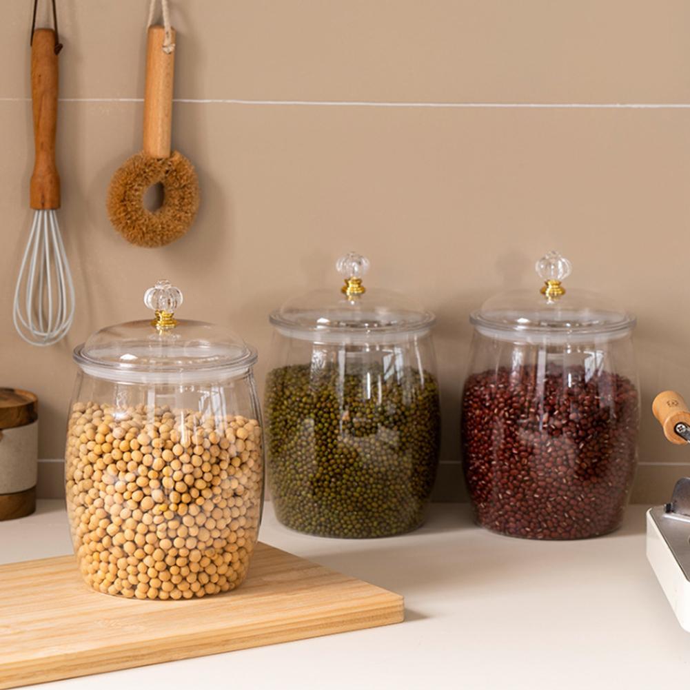โหลพลาสติกใสขนาดใหญ่พร้อมฝาปิด - Tea Coffee Sugar Container บทวิจารณ์และราคา