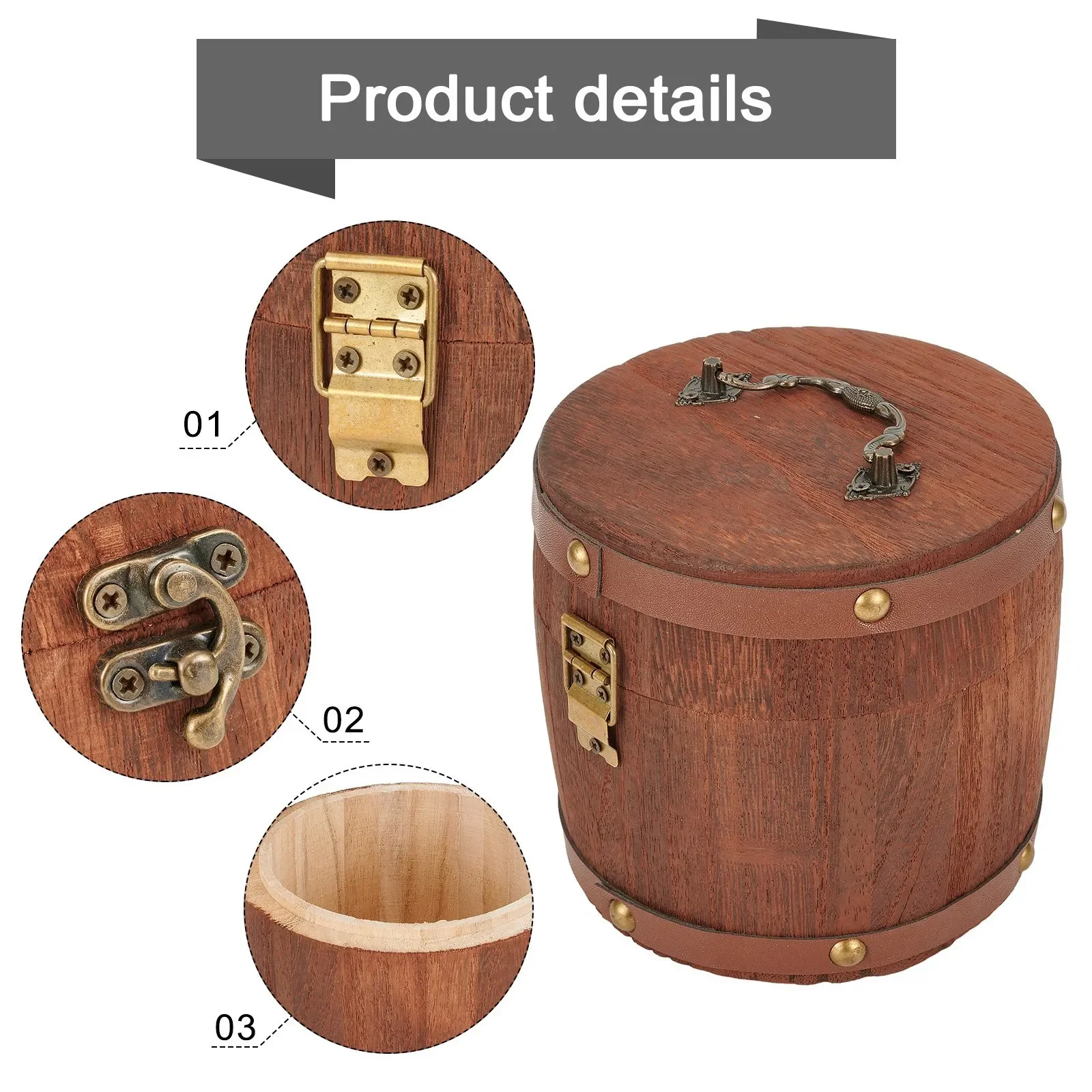 1 PC แบบพกพาชาไม้-Barrel กระป๋ - Coffee Tea Bean Leaf บทวิจารณ์และราคา