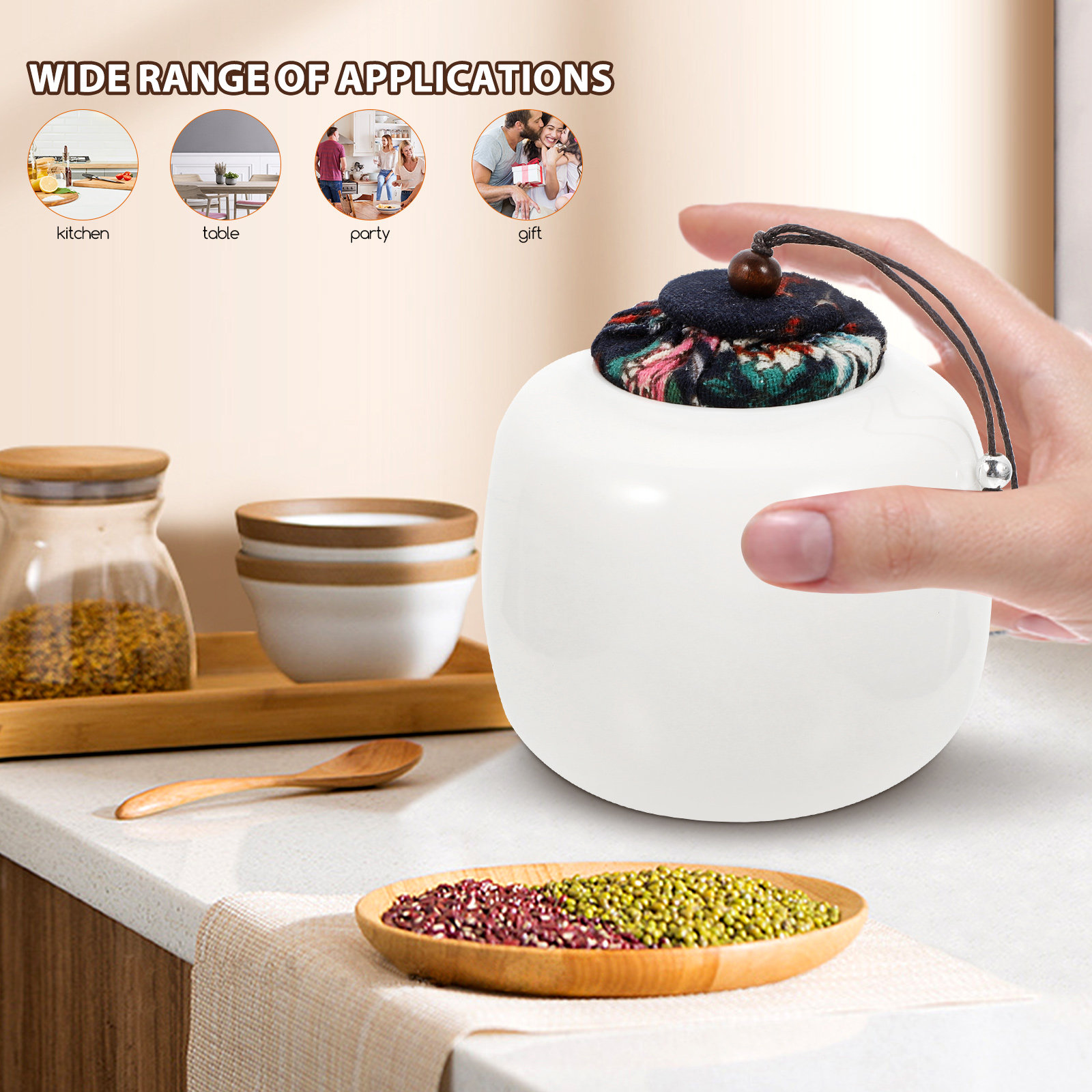 โถเซรามิกสำหรับเก็บของ ภาชนะเก - Tea Coffee Sugar Container บทวิจารณ์และราคา