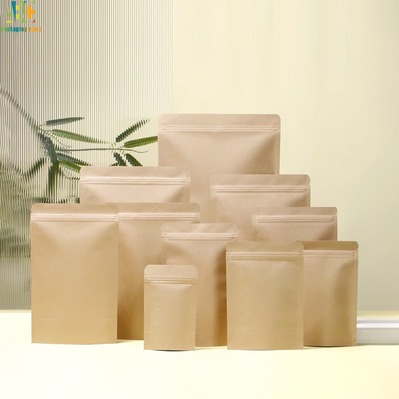ถุงซิปกระดาษคราฟท์พิมพ์ลาย ใช้ - Coffee Tea Logo บทวิจารณ์และราคา