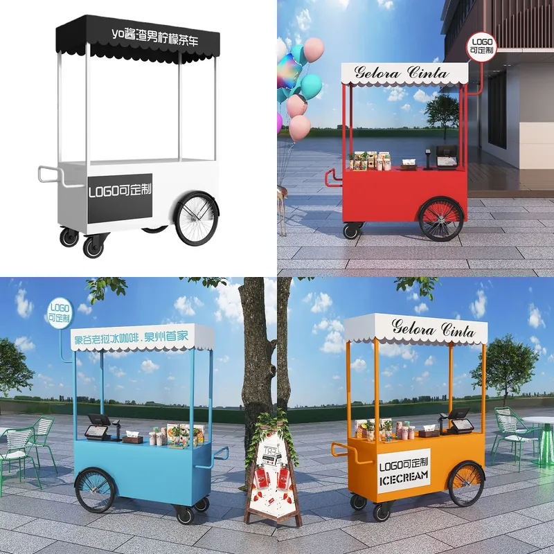 รถเข็นขายอาหารเคลื่อนที่ รถเข็ - Coffee Tea Vendor บทวิจารณ์และราคา